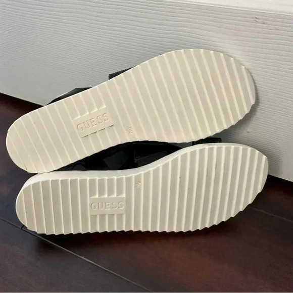 Size 9 Brand New Guess Black Sparkly Ankle Strap Sandals - Picture 6 of 7